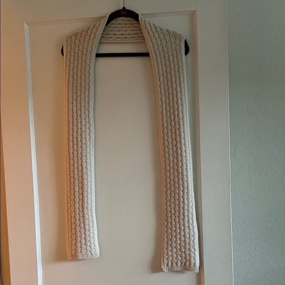 Cream Knit Scarf